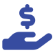 hand holding dollar sign